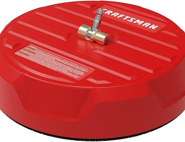 CRAFTSMAN 15" Surface Cleaner (CMZPWSC15)HIGH-PRESSURE JETS - Take on stubborn messes with 2 high-pressure rotating jets that deliver an effective clean. EFFICIENT CLEANING - Efficiently clean large areas with a 15 in. wide spray path. QUICK-CONNECT COMPATIBILITY - Easily attach to all standard 1/4 in. Quick Connect capable spray wands. VERSATILE PERFORMANCE - Complete a wide range of outdoor cleaning tasks with this surface cleaner designed for use with CRAFTSMAN cold-water pressure washers up to 3,000 PSI and up to 1.7 GPM.